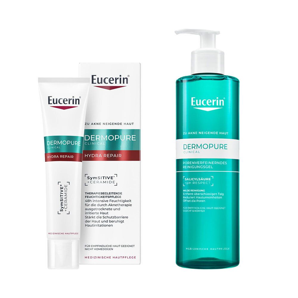 Eucerin Dermopure Clinical Porenverfeinerndes Reinigungsgel + H 1 St Set