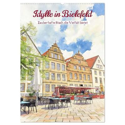 Idylle in Bielefeld (Wandkalender 2027 DIN A2 hoch), CALVENDO Monatskalender