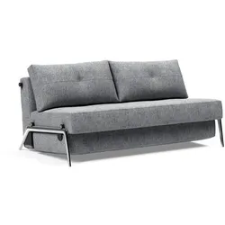 INNOVATION LIVING Schlafsofa Cubed Aluminium Stoff Grau Granit 160 cm