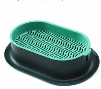 ilyeco Pet Cat Sprout Dish Growing Pot, Hydroponic Cat Grass Germination Kit For Digestion, Greenhouse Grow Box Starter Set white Powder