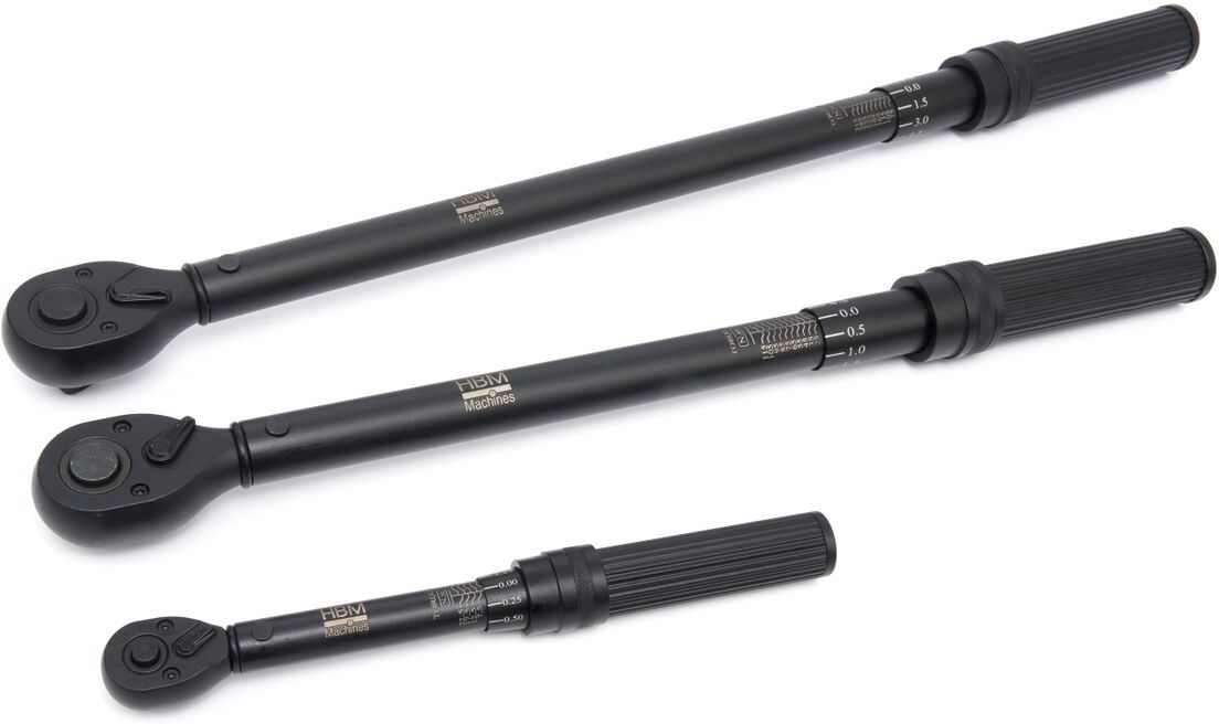 HBM Set di Chiavi Dinamometriche 3 Pezzi, 5 – 330 Nm