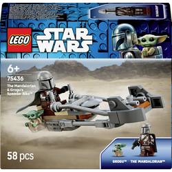 LEGO STARWARS 75436 LEGO® STAR WARS™ Der Mandalorianer und Grogu auf ihrem Speeder Bike™ (75436)