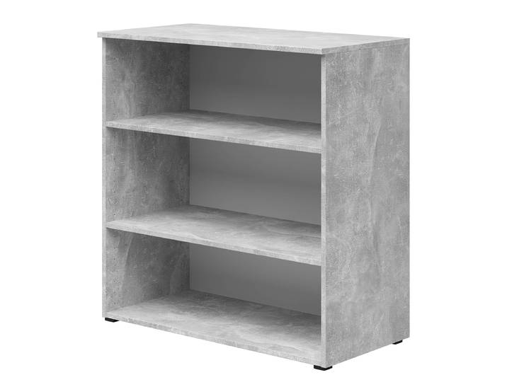 Regal Hick Spanplatte, foliert Grau/Beton Dekor 80 x 83cm
