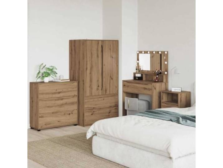 Xolmizyn Aufbewahrungsschrank, Sideboard mit Schublade, Artisan-Eiche Minimalistisches Design, Viel Stauraum, Pflegeleichtes Material