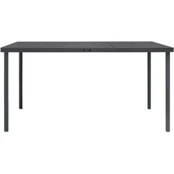 vidaXL Outdoor-Esstisch Anthrazit 150x90x74 cm Stahl