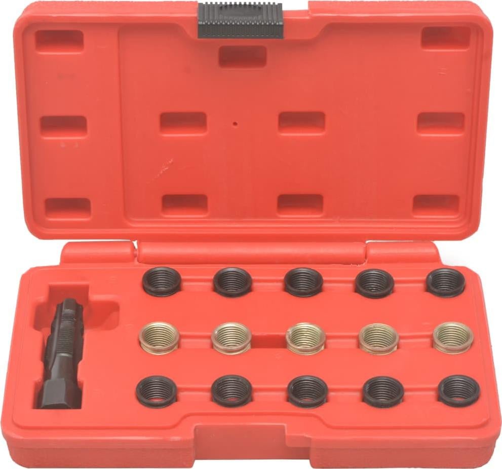 vidaXL 16-delige set voor het repareren van bougies, schroefdraad M14×1,25