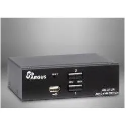 Intertech IPC KVM Switch AS-21UA Metall, KVM Switch, Schwarz