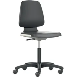 Bimos, Bürostuhl, Arbeitsdrehstuhl Labsit Rollen Sitzschale blau Supertec-Gewebe schwarz 450-650 mm