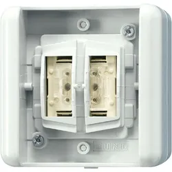 Jung 8472.01LEDW KNX Taster BA – Tasterstellung – 2fach, WG 800 847201LEDW 8472.01 LED W