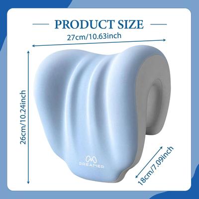 Uplift Picks Memory Foam Chair Neck Pillow For Office Gaming And Travel Comfort blue