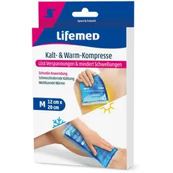 Lifemed Kalt- & Warm-Kompresse 20 cm x 12 cm blau Größe M