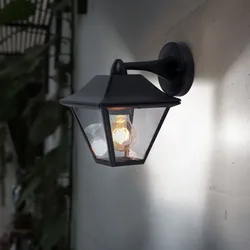 Außen Wand Lampe ALU Fassaden Beleuchtung Garten Hof Laterne Glas Leuchte V-TAC 8686