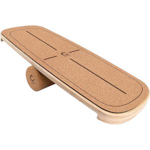 Trendy-Sport Balance-Board BaMuSta Cortica Longo Kork, 74 x 28 x 12 cm, braun, mit Balance-Rolle