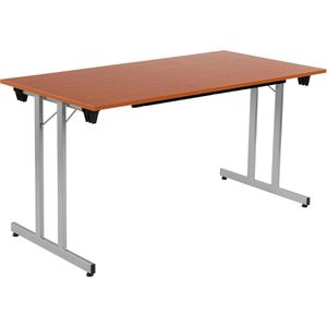 Sodematub Klapptisch TPMU147MA, aus Holz, stapelbar, 140 x 74 x 70 cm, kirschbaum