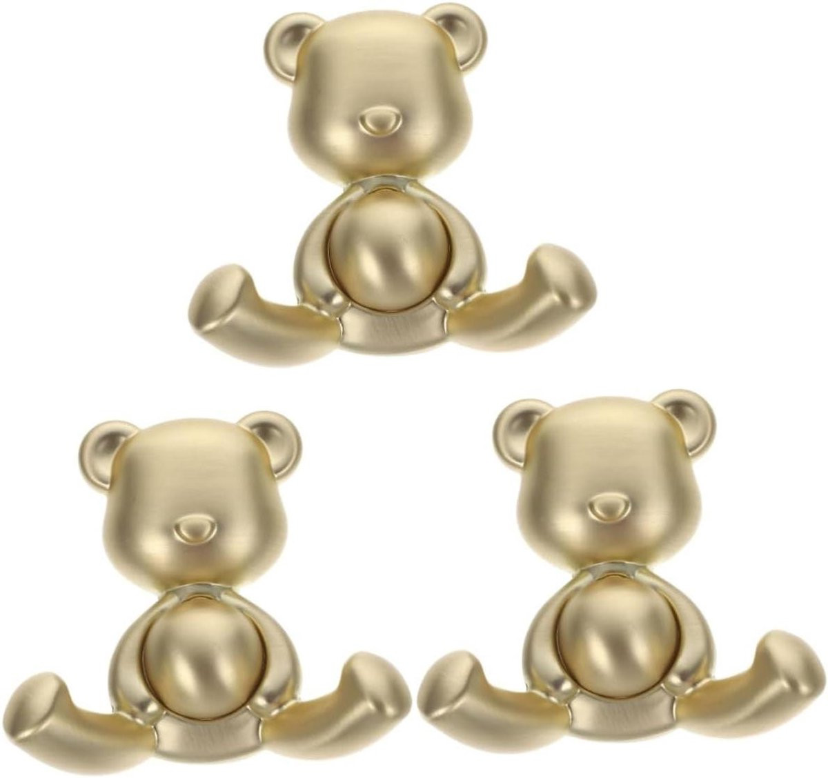 Set van 3 decoratieve wandhaken in Scandinavische stijl - Goud