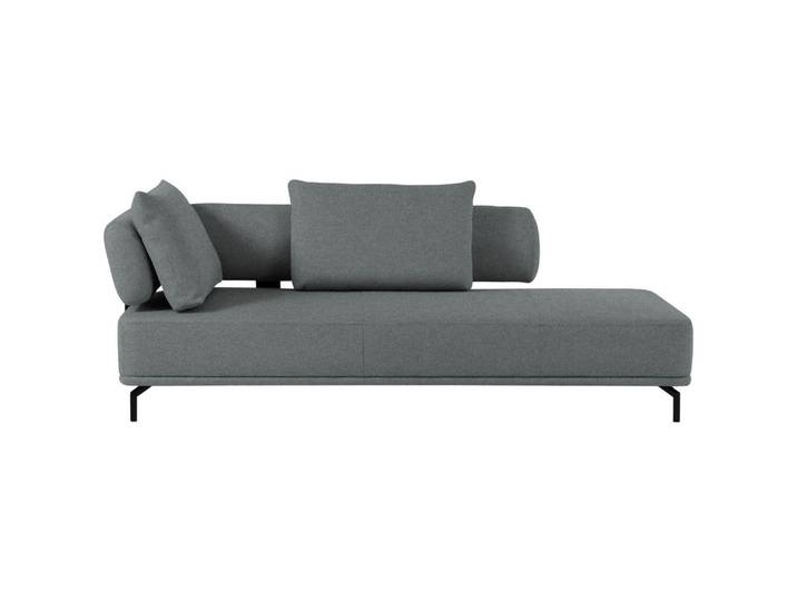 Dieter Knoll Récamiere Palio, Grau, Metall, 227x89x101 cm, Fußauswahl, Lederauswahl, Stoffauswahl, Hocker erhältlich, Rücken echt, Wohnzimmer, Sofas & Couches, Sofas, Recamieren