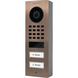 DoorBird D1102V Aufputz IP Video Türsprechanlage – Bronze-Optik (PVD)
