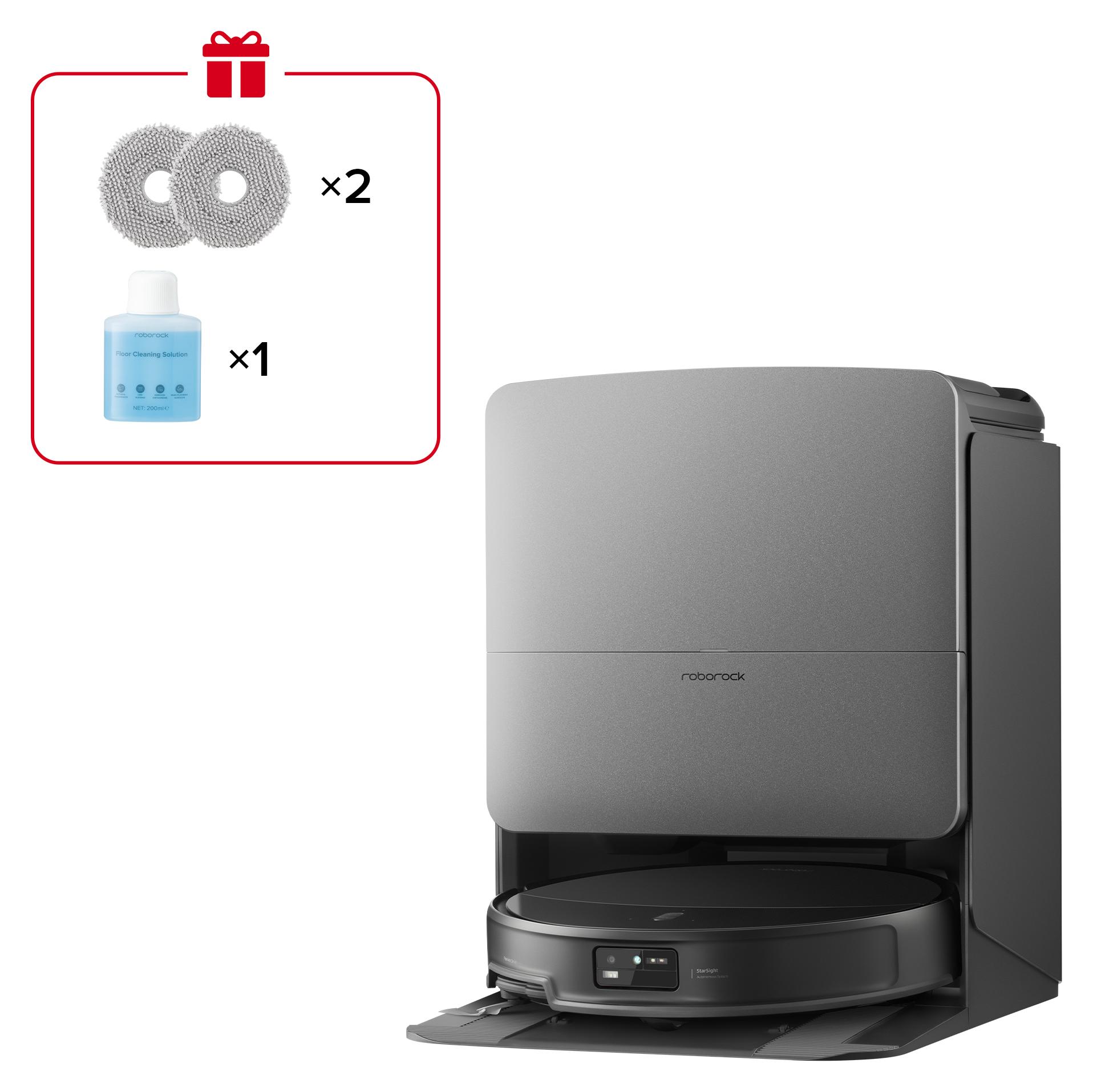 Roborock SAROS 20X, Beutellos, Schwarz, Rund, Staubbeutel, 0,259 l, Ladend, Purification, Mop washing