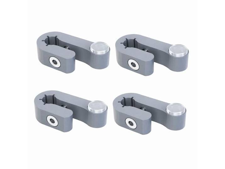 Sintrix Fab Lot de 4 supports d'étagère compatibles avec les vitrines IKEA DETOLF - Supports d'étagère en verre avec écrous\, vis et coussinets en silicone - Supports d'étagère de rechange pour