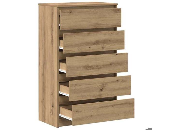 Enfilade de rangement Brun - LEMON® Commode - chêne artisanal - 60x36x103cm - Bois d'ingénierie 711 - Soldes