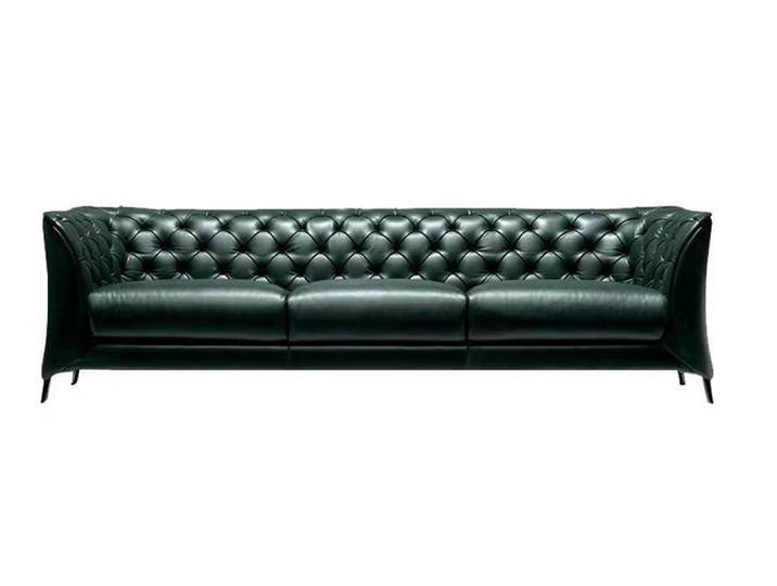 JVmoebel 3-Sitzer JVMoebel Sofa aus Kunstleder in Grau mit modernem Design