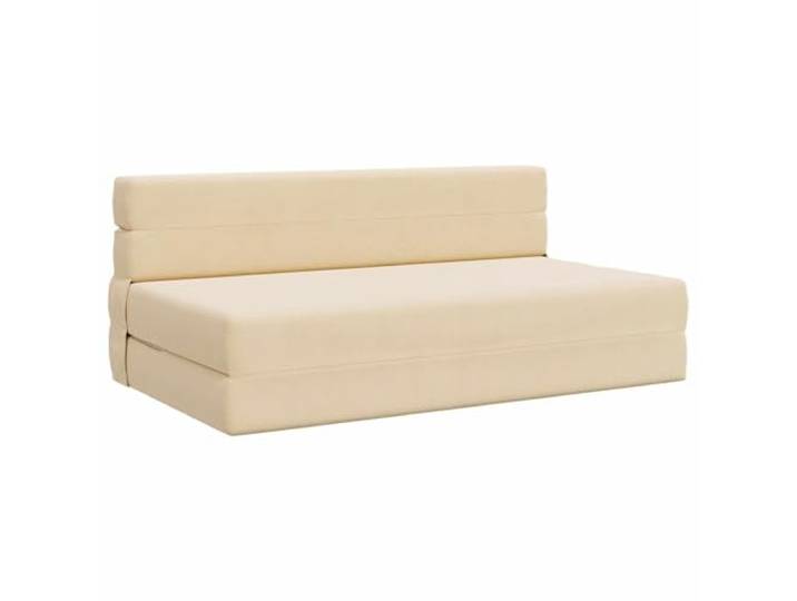 Makastle KlappSofa Couch Bett Creme 152 x 86,5 x 60 cm Stoff