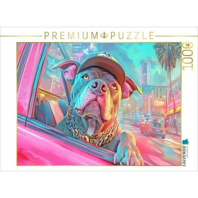 CALVENDO Puzzle Pitbull Gangsterhunde | 1000 Teile Lege-Größe 64x48cm Foto-Puzzle für glückliche Stunden