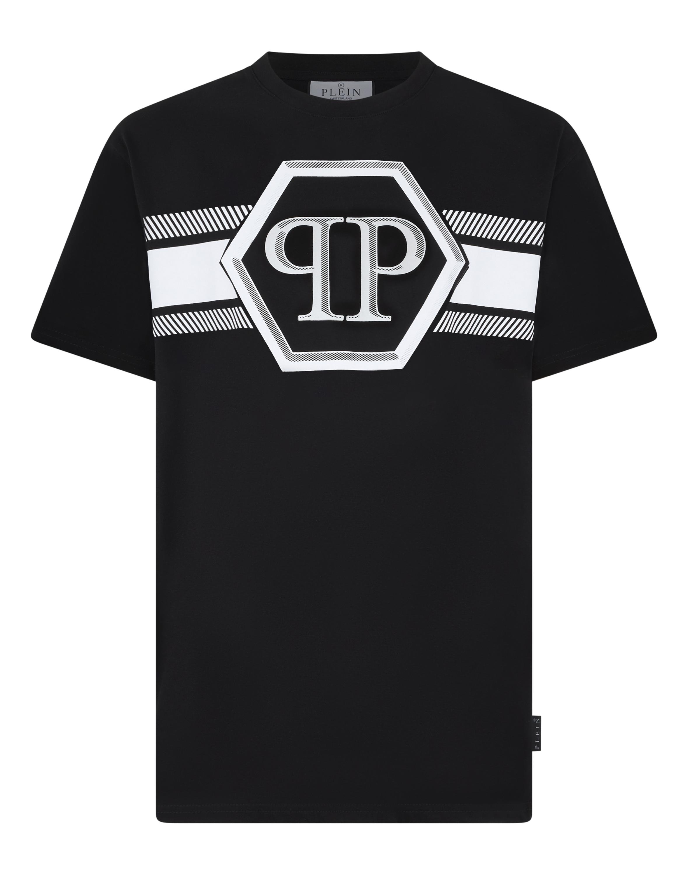 Round Neck T-Shirt Hexagon Line