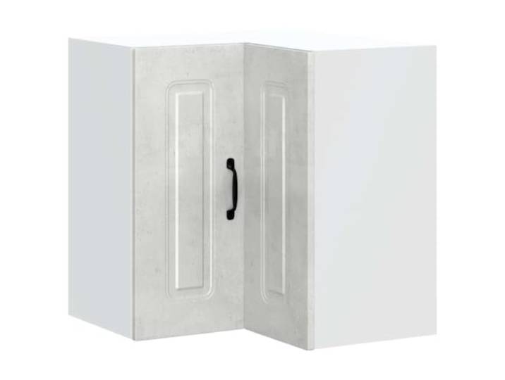 fsahslih Küchen-Eckhängeschrank Kalmar Betongrau Holzwerkstoff 57x57x60cm Kompakter Hängeschrank für die Küche oder das Esszimmer: Erzeugt zusätzlichen Stauraum durch einfache Wandmontage.