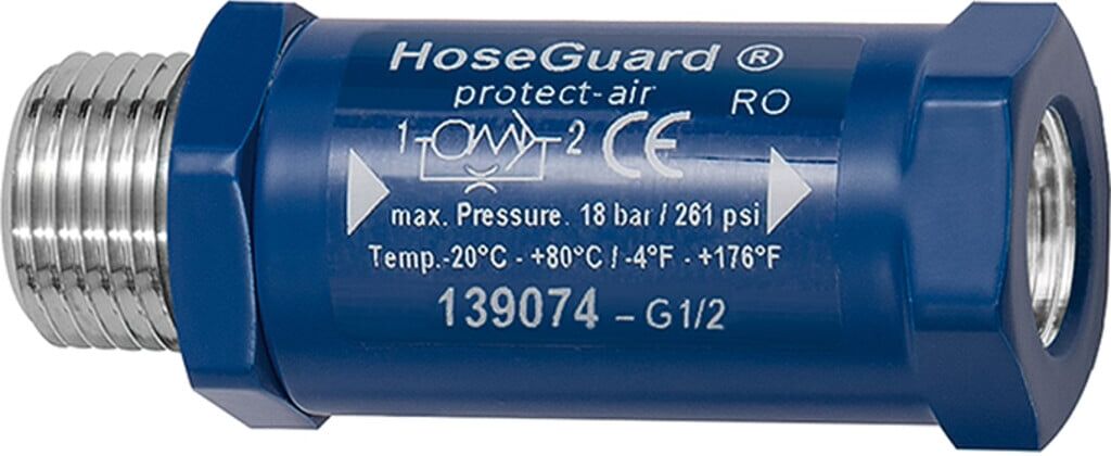 Riegler Schlauchbruchsicherung »Hose Guard«, Alu/Polyacetat, G 3/8 AG/IG (2222.38)