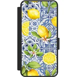 Nivocase Klapphülle für Samsung Galaxy S25 Edge Handyhülle aus Kunst Leder NIVOflip schwarz Griechenland (Samsung Galaxy S25 Edge), Smartphone Hülle, Schwarz