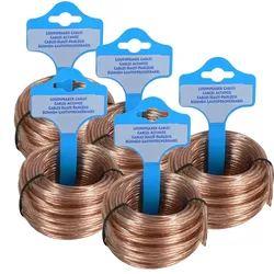 10m Lautsprecher Boxen Kabel 2x 1,00 mm2 Hifi Stereo, 5er Set