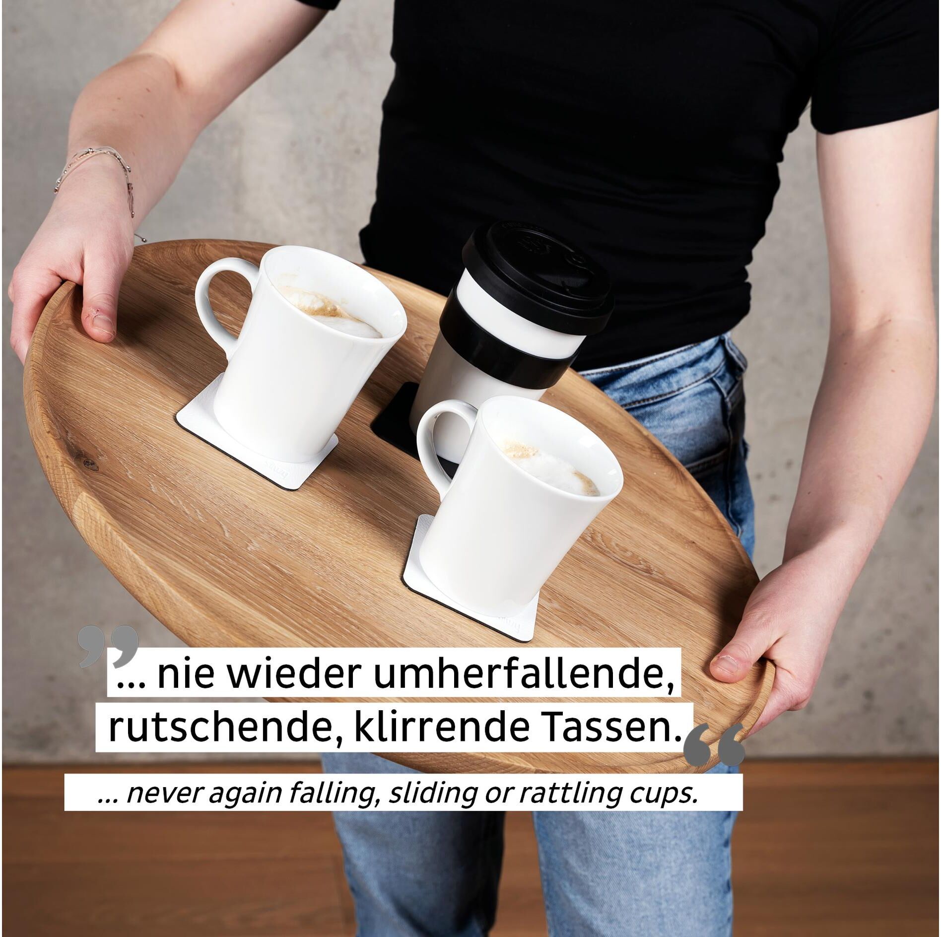Coffee-to-go-Becher "to-go-Cup Set", weiss (weiß), SILWY MAGNETIC SYSTEM, Trinkgefässe, 350ml, Porzellan, Coffee-to-go-Becher weiß 350ml