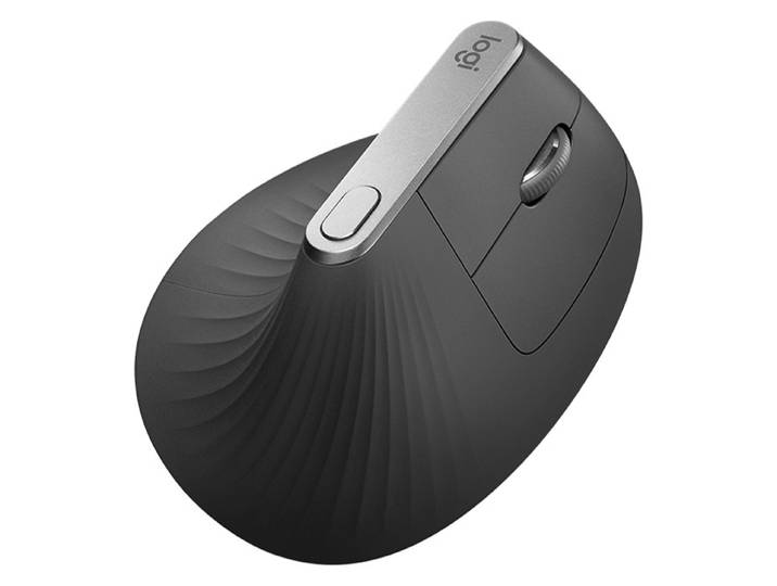 Logitech MX Souris verticale - USB, Bluetooth, 2.4 GHz - graphite
