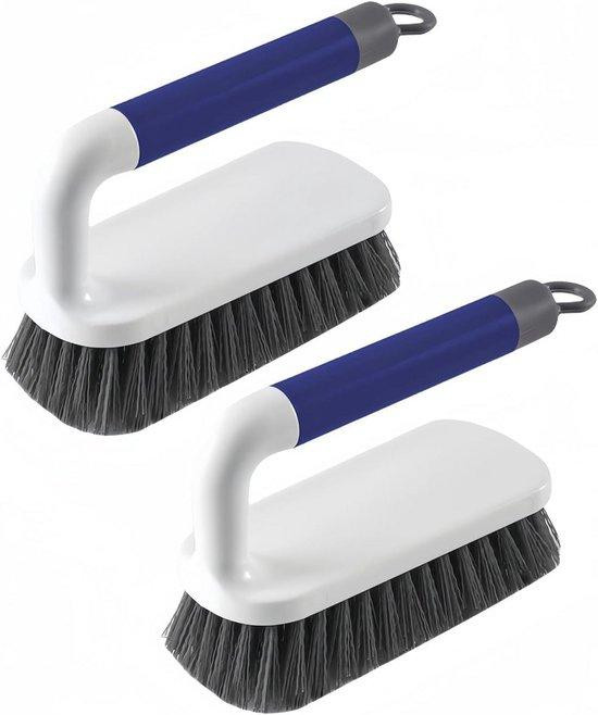 Schuurborstel set van 2 voor douche, badkamer, tapijt en keuken