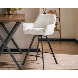 designline »Raster« Barstuhl Bouclé bouclé taupe