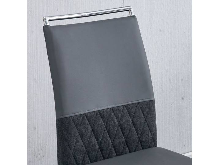 Fauteuil Ensemble de 6 chaises de salle à manger modernes de deuxième génération dossier pu cuir synthétique et Li