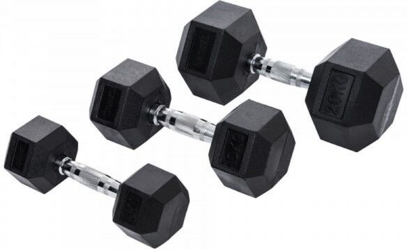 Taurus Rubber Hex Single Dumbbells 47.5 kg
