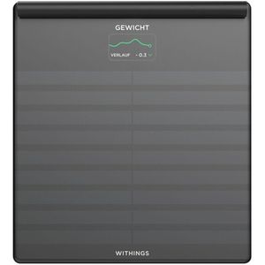 Withings Personenwaage Body Scan, App-fähig, schwarz, digital mit LCD-Anzeige, Körperfettanalyse, bis 200 kg