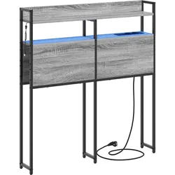 vidaXL Kopfteil mit Regal mit Kopfteil Grau Sonoma 75 cm Holzwerkstoff