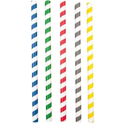 García de Pou Gerade Strohhalme gestreift Ø1X20 Cm Assorted Papier (2400 Einheiten)