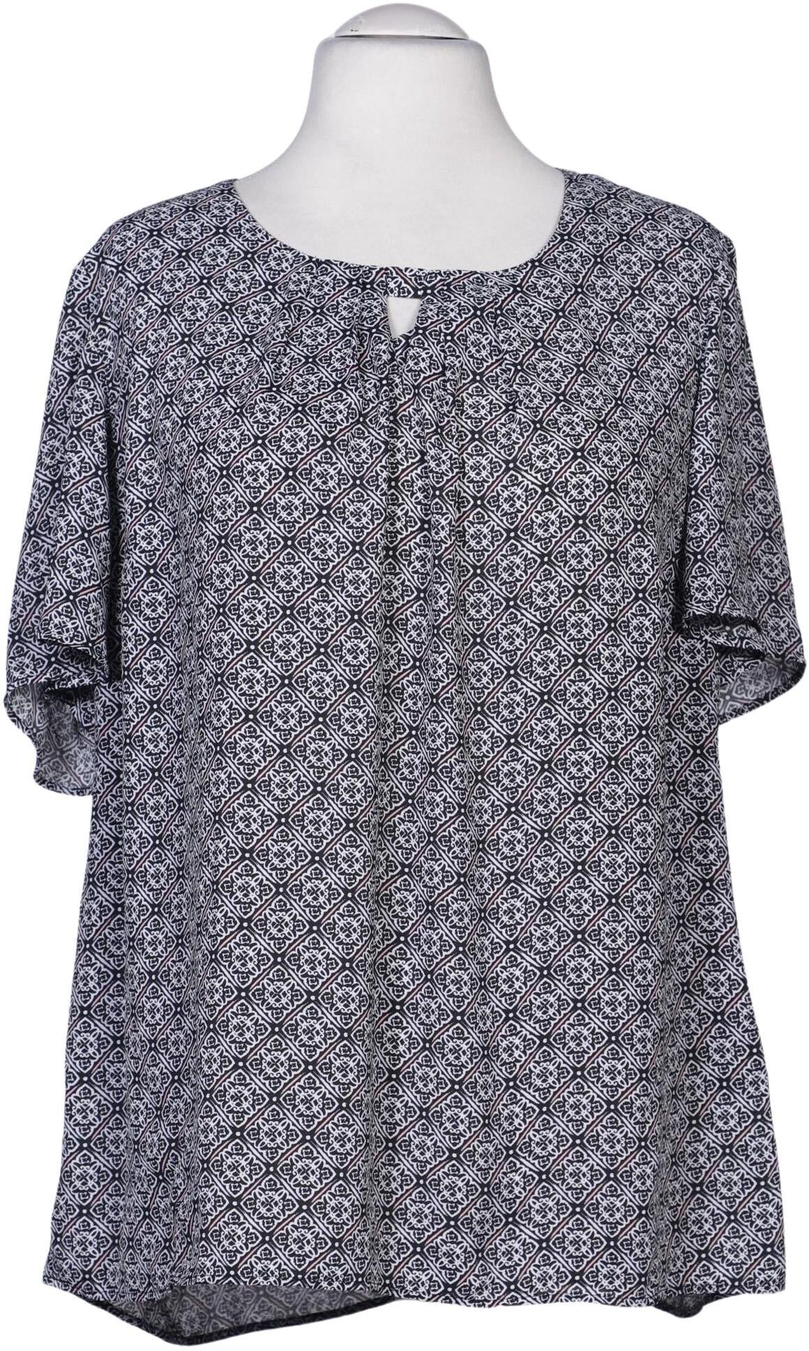Ulla Popken Damen Bluse, Mehrfarbig, Gr. XL, Synthetik - Second Hand