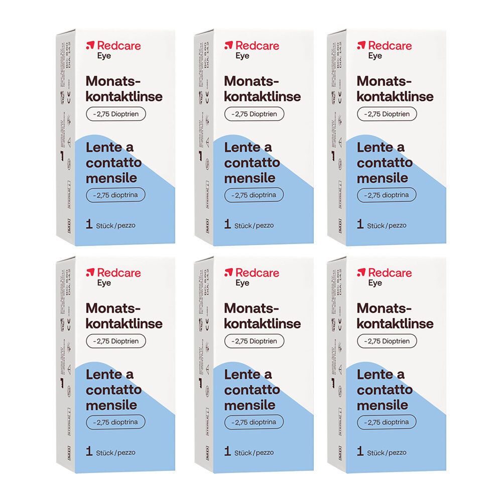 Redcare Monatslinse -2,75dpt 6 Stück Kontaktlinsen