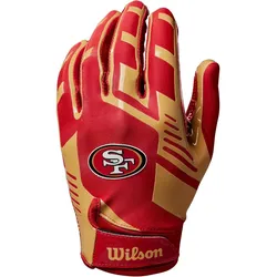Wilson NFL San Francisco 49ers Strech Fit Footballhandschuhe red/gold Adult