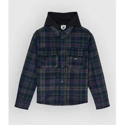Element Polar Hooded Overshirt Kids Jacke dark slate plaid Gr. T12