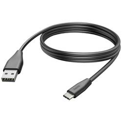 hama 00201597 Ladekabel, USB-C - USB-A, 3 m, Schwarz