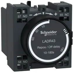 Schneider Electric LADR43 Zeitblock, rückfallverzögert, 10,00-180,00s, Federzuganschluss