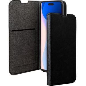 Bigben Handyhülle Wallet Folio Case, MagSafe, schwarz, für iPhone 16, aus Kunstleder, Flip Case