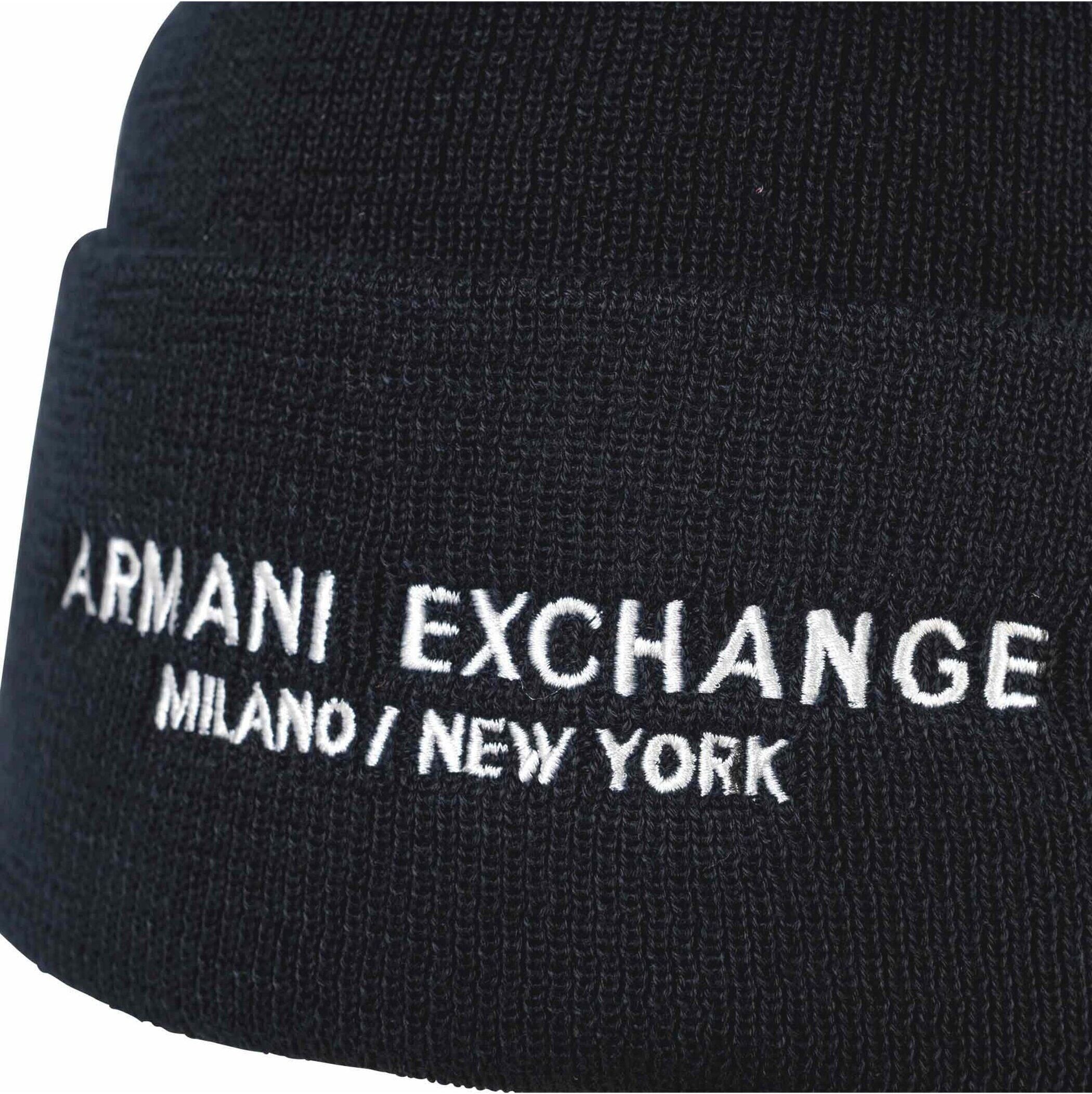 Beanie ARMANI EXCHANGE "Mütze Cappello Beanie", Herren, blau (marine), Mützen Beanie