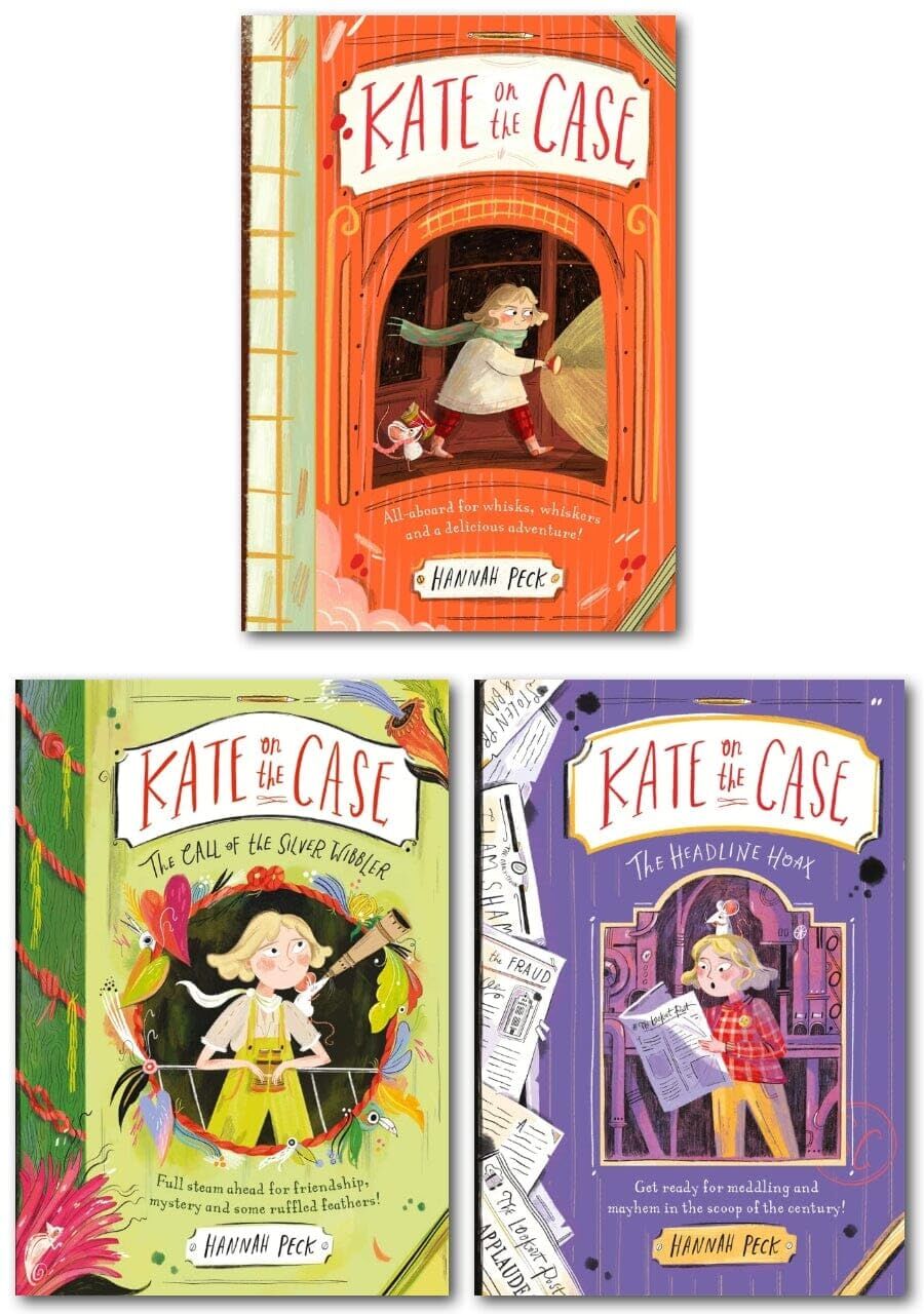 Piccadilly Press Kate On The Case Series by Hannah Peck - 3 Books Collection Set - Children's Illustrated Mystery Paperback - Ages 7-9